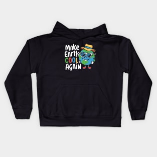 Make Earth Cool Again, Earth Day Design Kids Hoodie